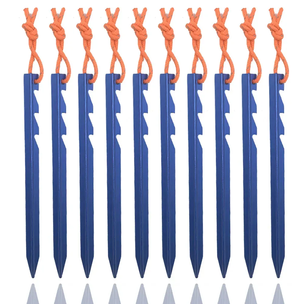 18cm Aluminum Alloy Camping Tent Pegs 12Pcs Pack