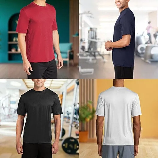 3-Pack Men's Cool Dri-Fit Moisture-Wicking Short Sleeve T-Shirt