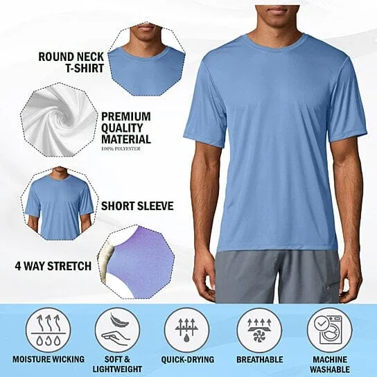 3-Pack Men's Cool Dri-Fit Moisture-Wicking Short Sleeve T-Shirt