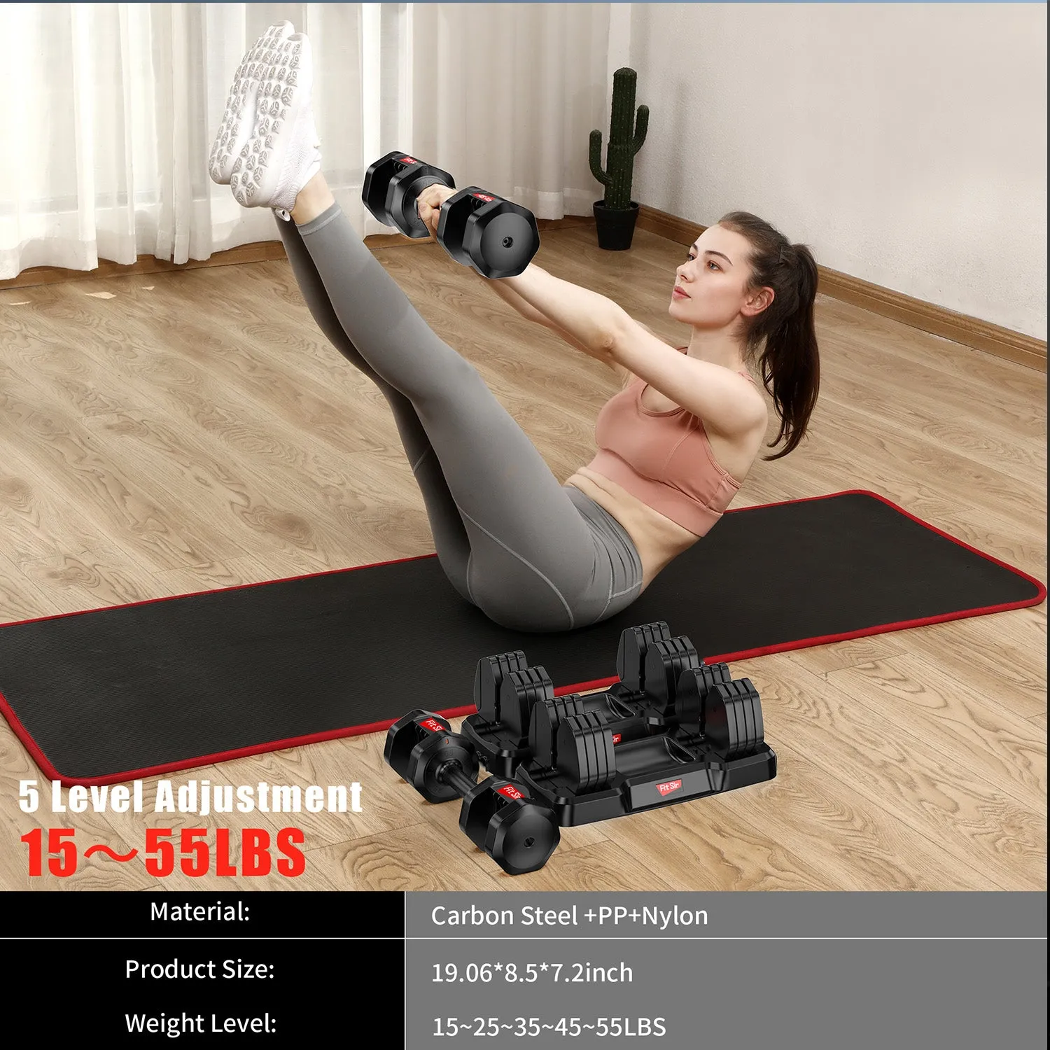 Adjustable Dumbbells Fast Weight Fitness