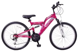 Arden Blush 24" Full Suspension Girls Pink Mountain Bike Childrens Bicycle