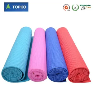 Basic solid color phthalate free PVC yoga mat