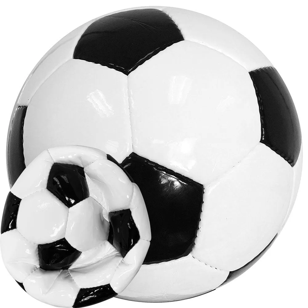 Bulk Deflated Black & White Classic Traditional Soccer Balls