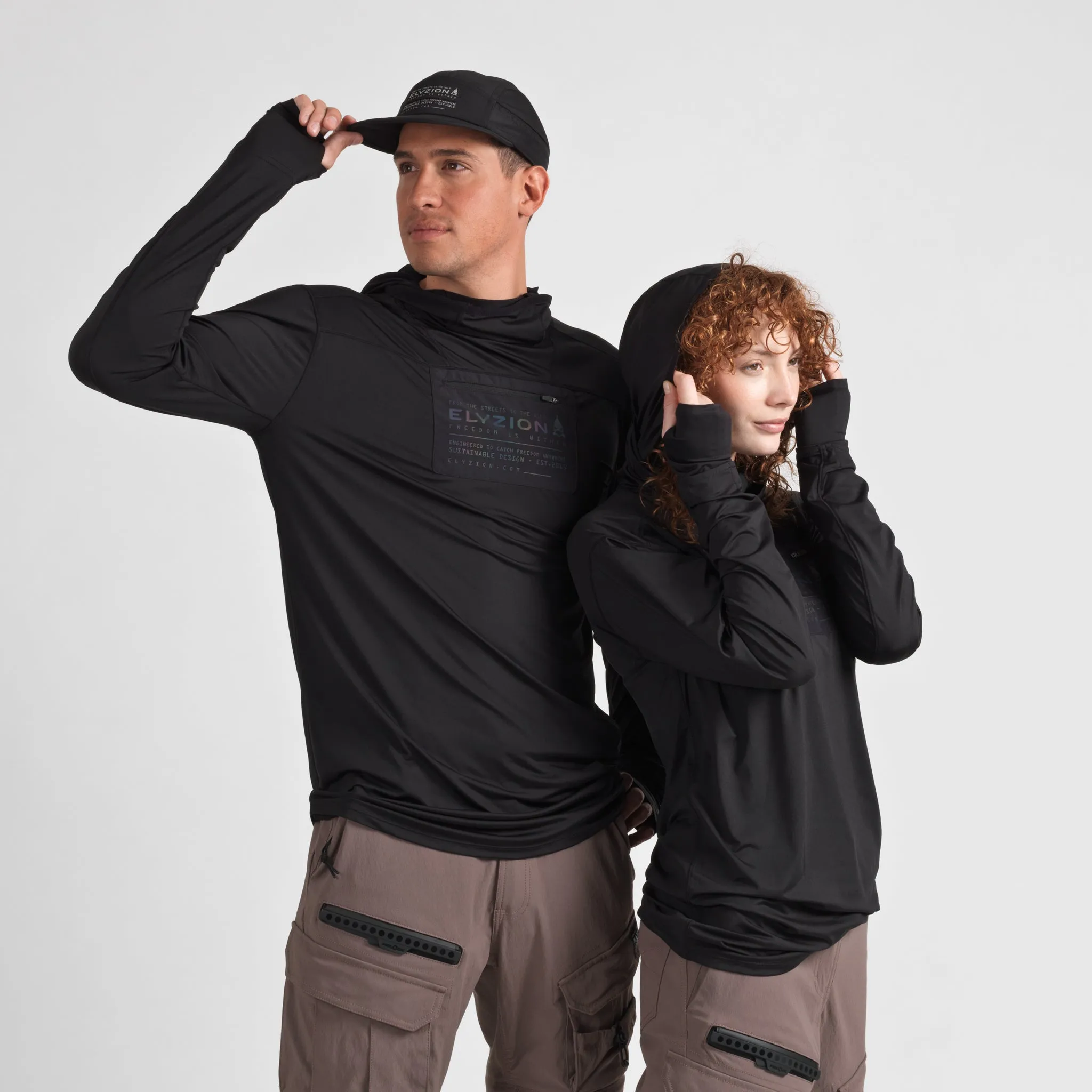 Elyzion "Waikato" Unisex UV Protection Hoodie - Black