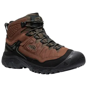 KEEN 1028988 Targhee IV Mid Waterproof Hiking Boots for Men - Bison/Black - 8M