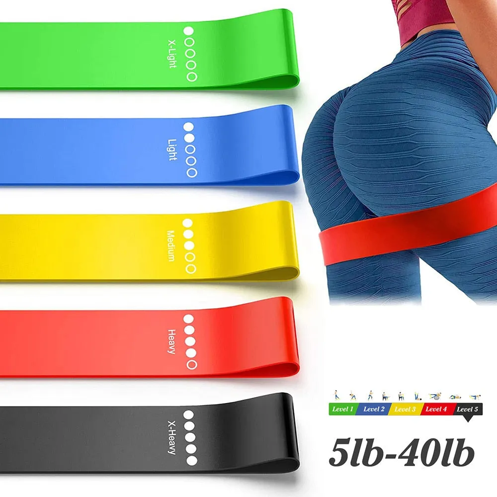 Latex Resistance Bands Fitness Set Rubber Loop Bands