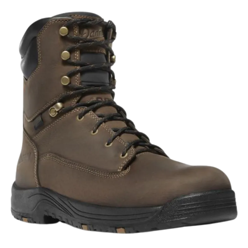 Men's Caliper 8" Plain Toe WTPF 400G Slip Resist Work Boot | Brown