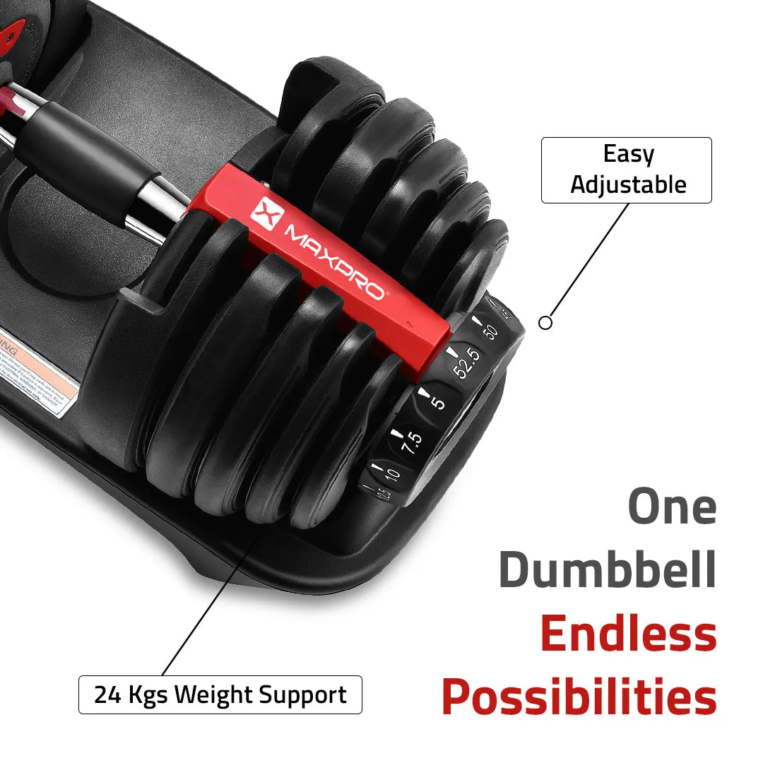 MP-DS024 MAXPRO MAXBELL 24kgs adjustable dumbbells