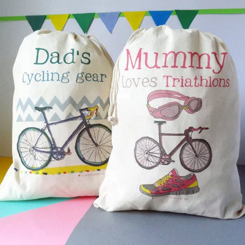 Personalised Cycling Storage Bag