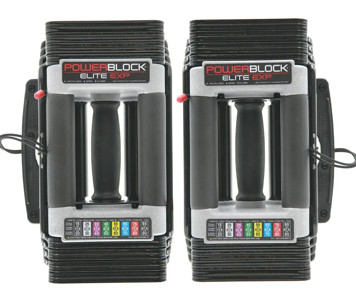 PowerBlock 70 lb Adjustable Dumbbell Set (Elite EXP 70)