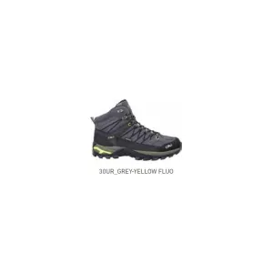 Rigel Mid M WP Adult Boot - Grey-Yellow Fluo