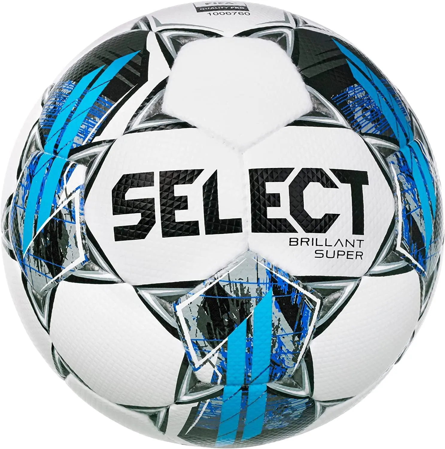 Select Bundle of 5 Brillant Super V22 Soccer Ball White/Grey/Blue Size 5 FIFA