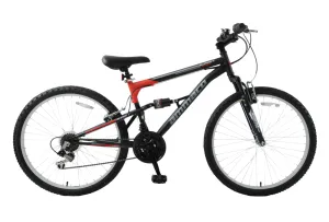 Summit 26" Wheel 19" Frame Full Suspension Off Road Mountain Bike Black & Red