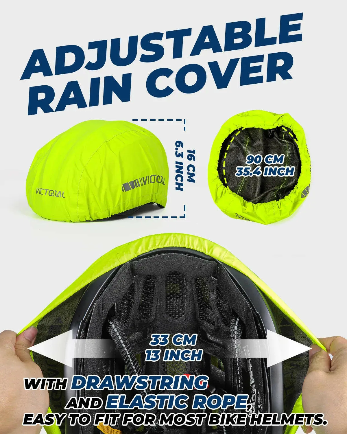 VICTGOAL Waterproof Reflective Cover For Bicycle Helmet Rainproof Cycling Helmet Rain Cover MTB Road Bike Helmet Dustproof Cover