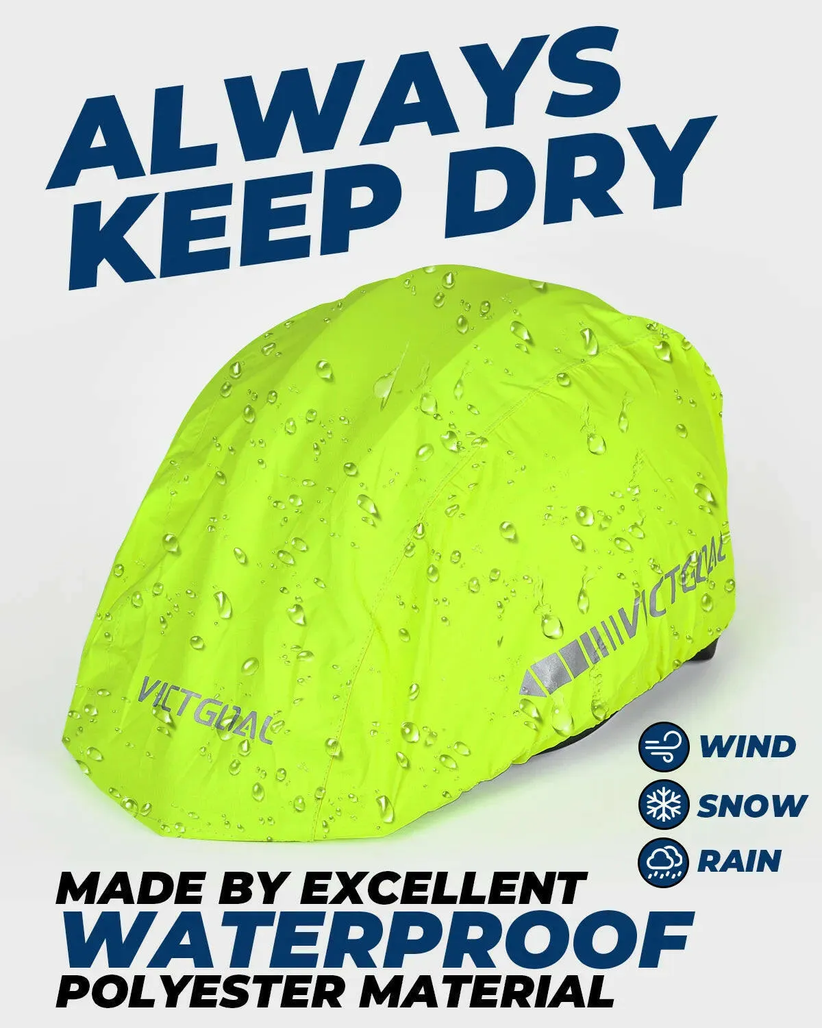 VICTGOAL Waterproof Reflective Cover For Bicycle Helmet Rainproof Cycling Helmet Rain Cover MTB Road Bike Helmet Dustproof Cover