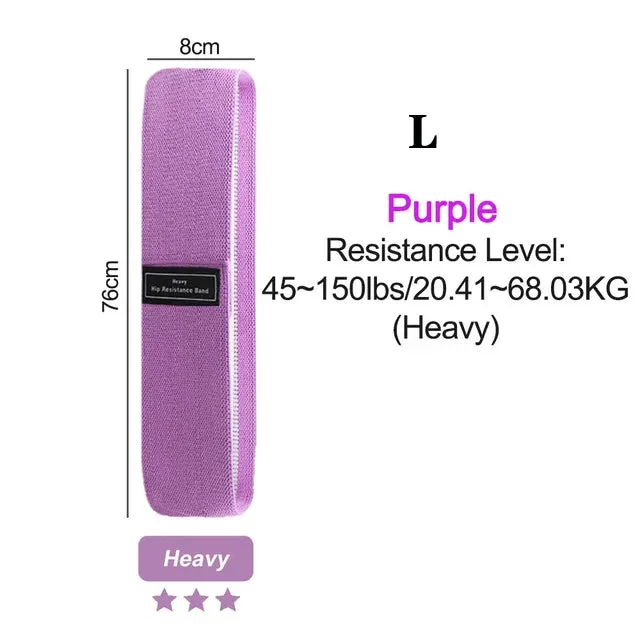 Women's Fitness Resistance Bands Buttocks Exercise Suitable for Hips Legs Elastic Cloth Rubber Bands Sport Equipment