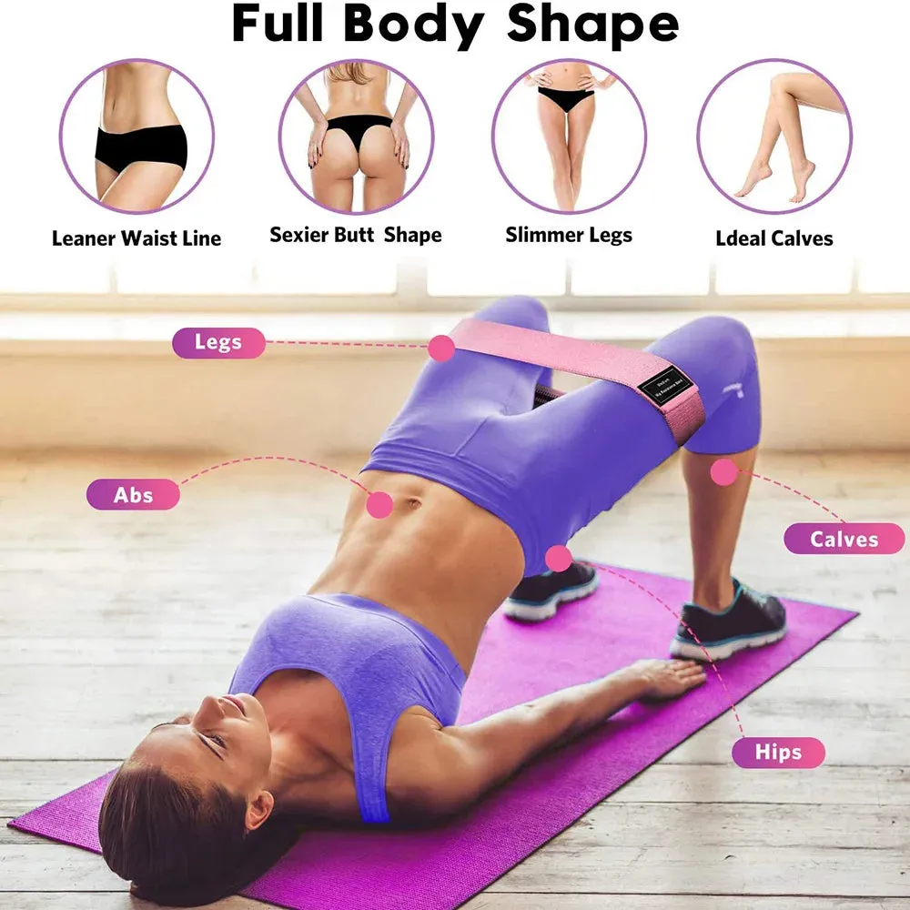 Women's Fitness Resistance Bands Buttocks Exercise Suitable for Hips Legs Elastic Cloth Rubber Bands Sport Equipment