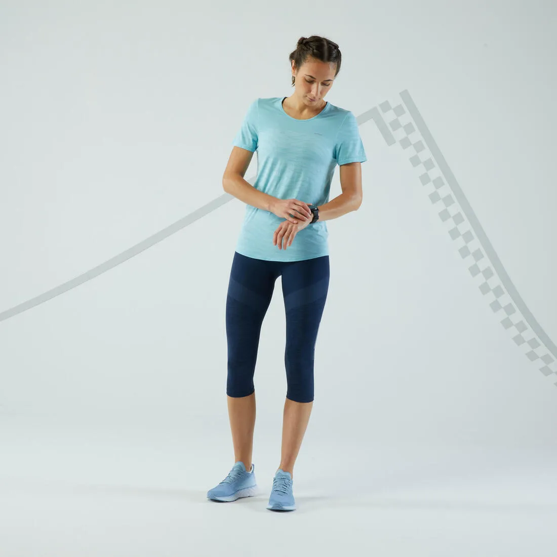 Women's Seamless Running& Trail Running T-Shirt-KIPRUN Run 500 Comfort