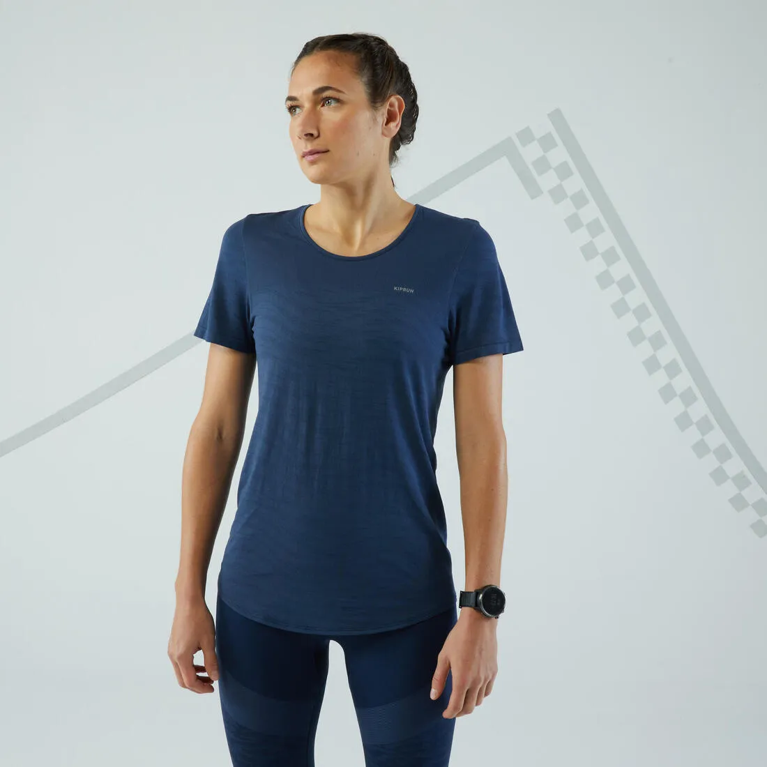 Women's Seamless Running& Trail Running T-Shirt-KIPRUN Run 500 Comfort