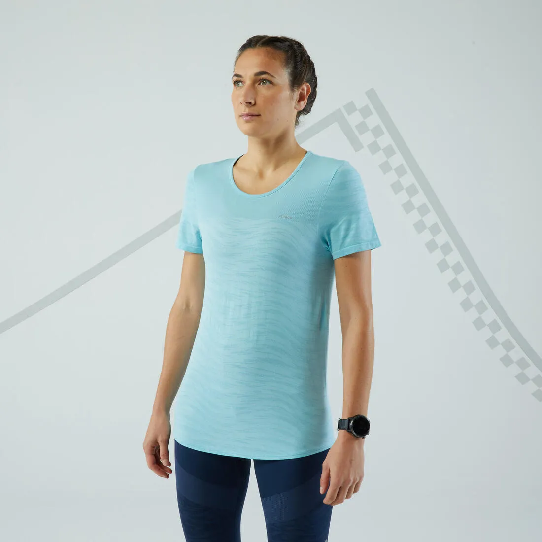 Women's Seamless Running& Trail Running T-Shirt-KIPRUN Run 500 Comfort