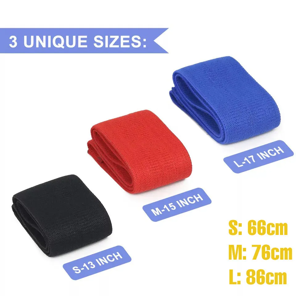 Yoga Resistance Loop Bands Adjustable Workout Exercise Fitness Gym Crossfit 3pcs